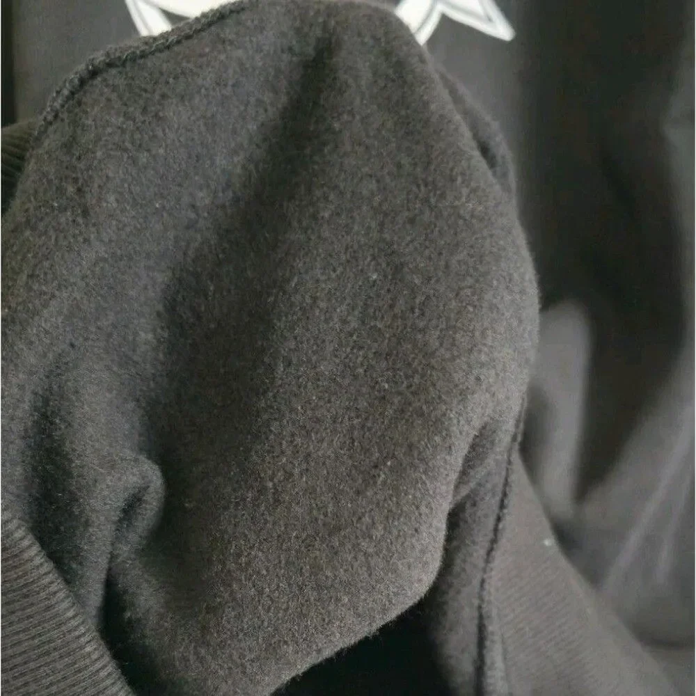 Dixxon Flannel Crewneck Sweater Fleece  Men's XL Black Long Sleeve NWT